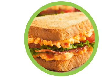 BLT sandwich with pimiento cheese