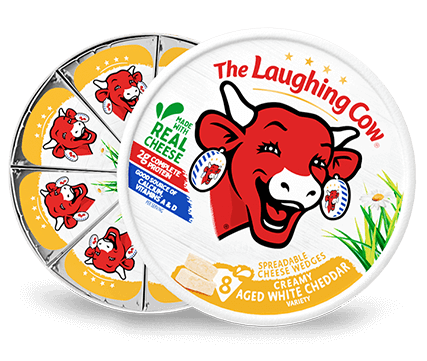 The Laughing Cow Creamy Aged White Cheddar Cheese Wedges