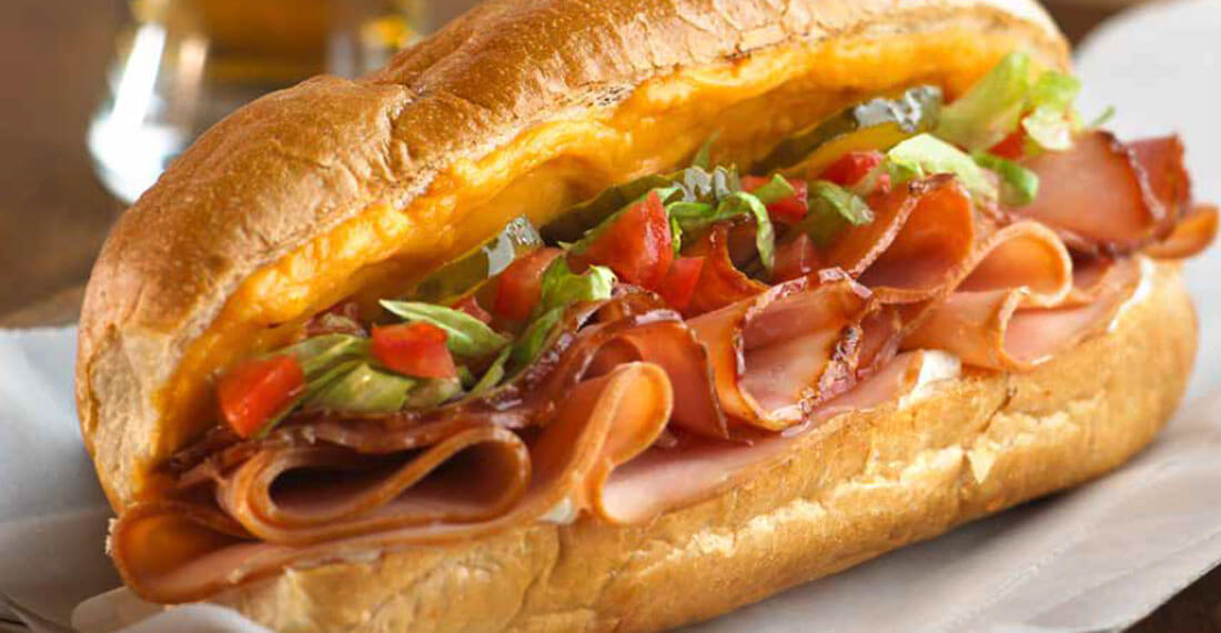 Turkey, Ham, and Cheddar Grinder Recipe