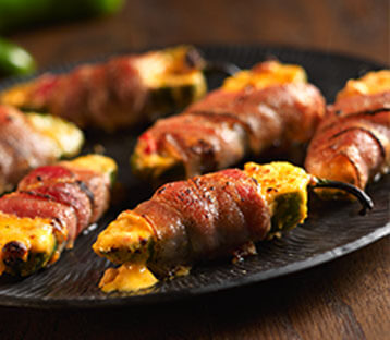 Bacon Wrapped Pimiento Jalapeño Poppers Recipe
