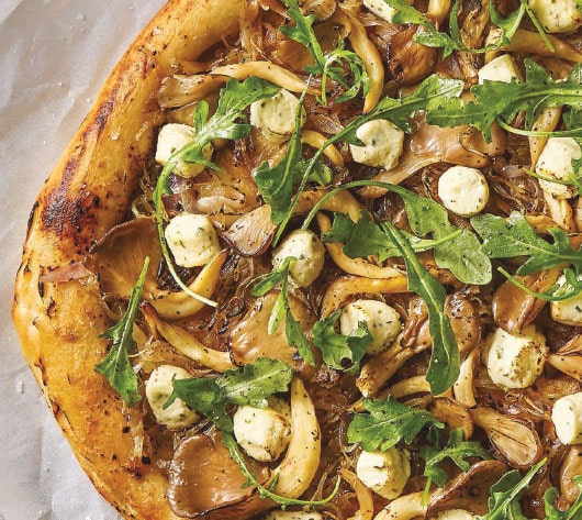 oyster-mushroom-pizza-overhead - Bel Foodservice oyster mushroom pizza overhead