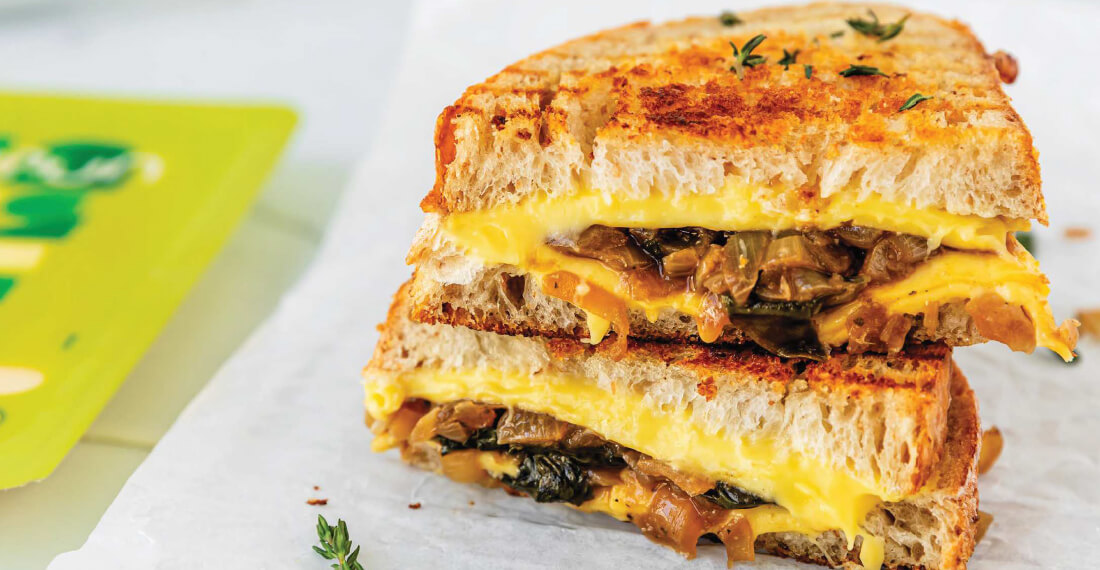 Vegan Grilled Cheese with Sauteed Onions Recipe