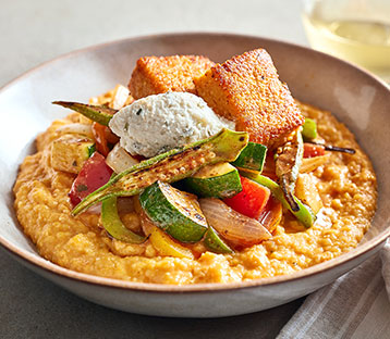 Smoked Creamy Grits with Boursin Dairy-Free Cheese Spread Recipe
