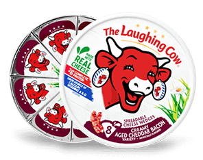 The Laughing Cow Creamy Aged Cheddar Bacon Cheese Wedges