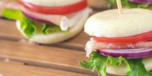 No-bun sliders using Babybel cheese