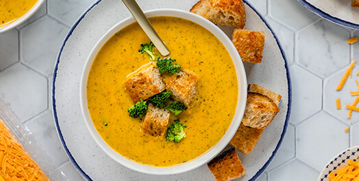 Soup made with Nurishh cheese