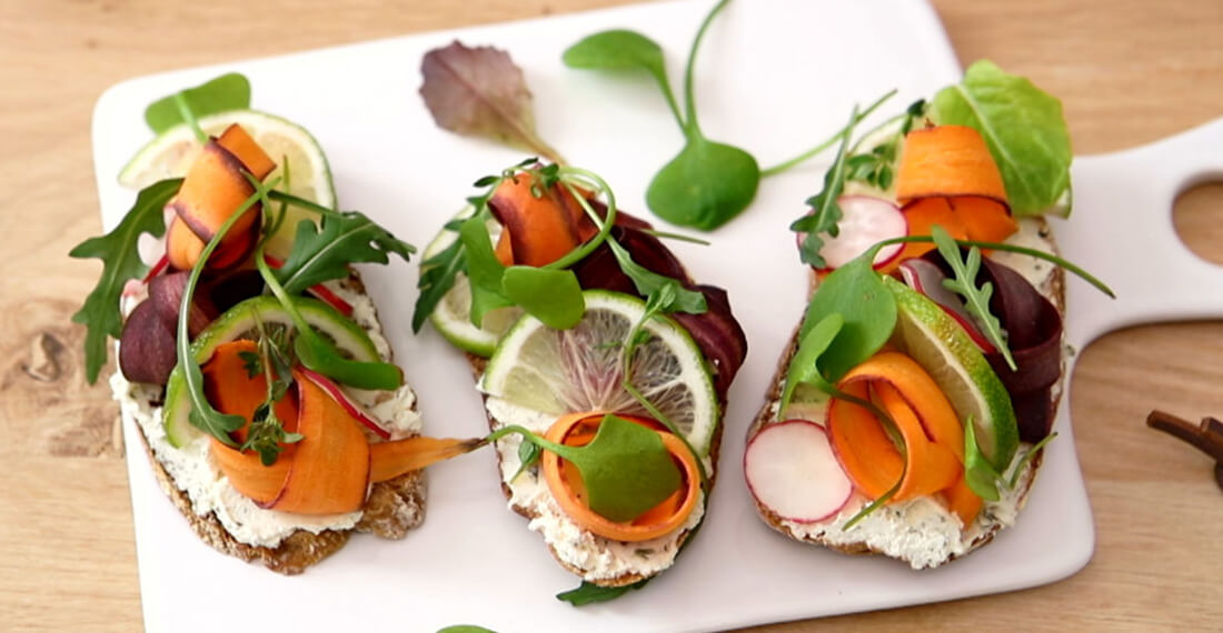 Elevated Spring Vegetable Toast Vegetarian