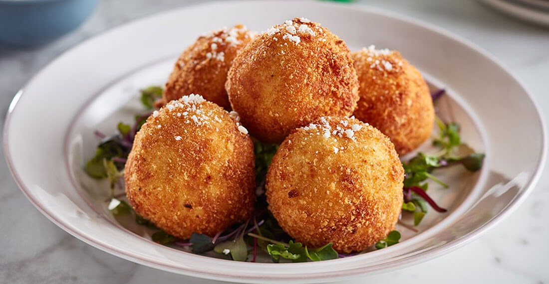 Garlic & Herb Potato Croquettes with Boursin Cheese