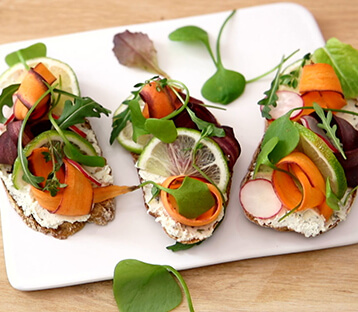 Elevated Spring Vegetable Toast Vegetarian