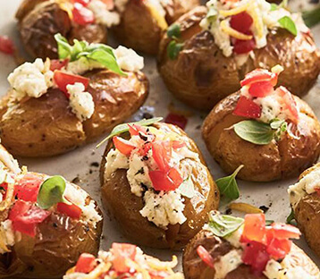 Crispy Smashed Potato Bites with Boursin Cheese