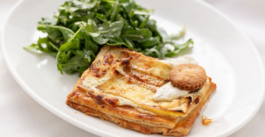 Honey Dijon Boursin Leek Tartlets